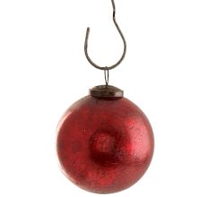 Antique Red Round Christmas Hanging